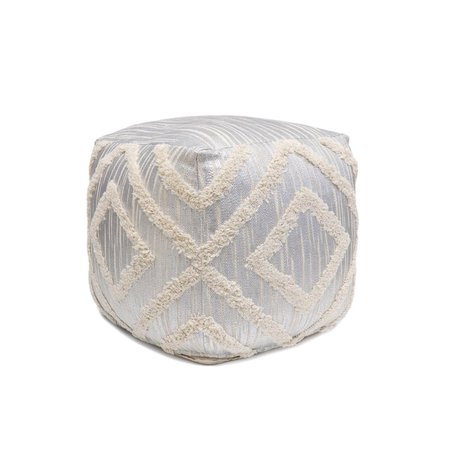 KD VESTIDOR Grand Canyon Cotton Pouf - Silver Foiled - 17.75 x 17.75 x 17.75 in. KD2637138